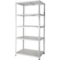 Szagato Aktenregal Stahl 180 x 90 x 60 cm weiß 5 Böden