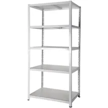 Szagato Aktenregal Stahl 180 x 90 x 60 cm weiß 5 Böden