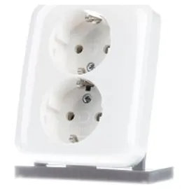 Busch-Jaeger Doppelsteckdose 202 EUJ-214 Alpinweiß 2 St.