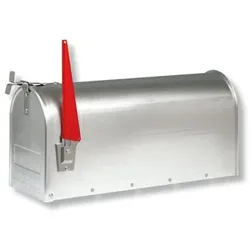 GA-US-Mailbox, US-Mailbox 892 ALU, Aluminium, mit schwenkbarer Fahne blank