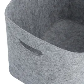 Zeller Aufbewahrungskorb oval 37 x 28 x 25 cm 1-tlg. grau