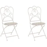 Beliani Gartenstuhl Set 2er Set Beige