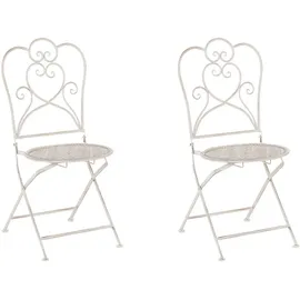 Beliani Gartenstuhl Set 2er Set Beige