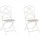 Beliani Gartenstuhl Set 2er Set Beige