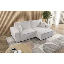 kaiser möbel L-förmiges Bohoo-Ecksofa mit Schlaffunktion Hellbeige Rechts