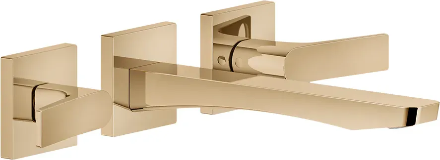 Gessi Rilievo Waschtisch-Wandbatterie - warm bronze PVD