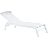 Beliani Gartenliege Sonnenliege 155 x 66 x 103 cm Weiß