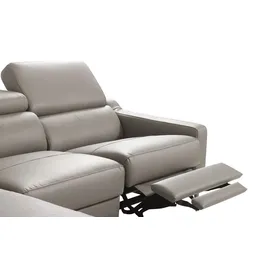 Uno Eckcouch Leder 2-Sitzer Beige