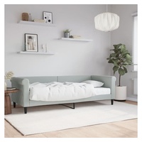 furnicato Bett Tagesbett mit Matratze Hellgrau 80x200 cm Samt grau
