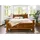 Massivmoebel24 Bett OXFORD 200 x 200 cm Akazie massiv lackiert braun