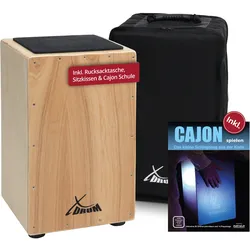 XDrum Cajon Primero Natur inkl. Cajonschule und Tasche