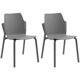 Mobili Rebecca Rebecca Mobili Gartenstuhl 56 x 47 x 83 cm grau 2 St.