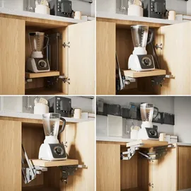 Maclean Brackets Maclean Ausziehbarer Küchenlift 5-20 kg | Silber