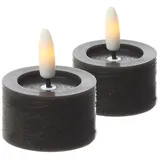 441 LED Teelichter Lina 4,5 cm schwarz 2 St.