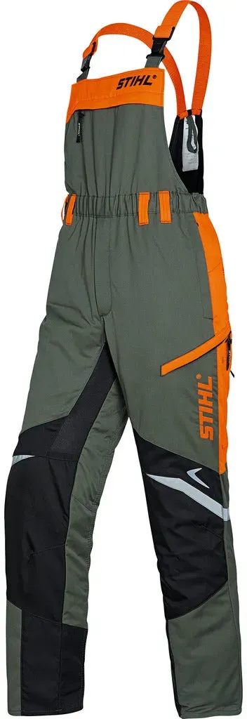 Stihl Bund- und Latzhose FUNCTION Ergo -  XL / Latzhose - olivgrün / warnorange / schwarz