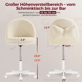 COMHOMA Drehstuhl Kunstleder Beige