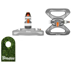2-Funktion Kreisregner 320m2 Sprinkler Rasensprenger Impulsregner WHITE LINE Bradas 5480