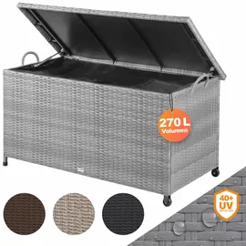 CASARIA Gartenbox Polyrattan Grau