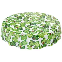 ANRO Tischdecke Wachstuch Rund Ø 120 cm Grün