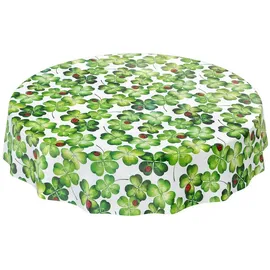 ANRO Tischdecke Wachstuch Rund Ø 120 cm Grün