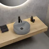 rivea Kanya Aufsatzwaschtisch Ø 40 H: 12,2 cm, mit pflegeleichter Oberfläche,