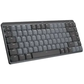 Logitech MX Mechanical Mini Graphite, LEDs weiß, Kailh Choc V2 LOW PROFILE BROWN, Logi Bolt, USB/Bluetooth, US (920-010780)