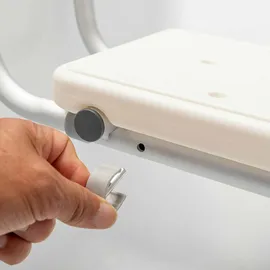 InnovaGoods 2-in-1 Duschhocker Rutschfester Duschstuhl für ältere Menschen weiß