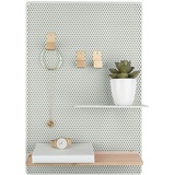 Present Time Memoboard Perky Mesh - Grau/Grün - 52x34,5x10,5cm