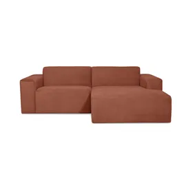 otto home »Koa, 228 cm, L-Form, Modulsofa in Cord, Chenille, Struktur, Webstoff« Designsofa, weicher Lounge-Sitzkomfort, Welleunterfederung, bodentief