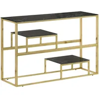 VidaXL Konsolentisch Golden Edelstahl und Hartglas