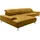 Musterring Wohnlandschaft MUSTERRING "MR 2490 Ecksofa mit erstklassigem Sitzkomfort, Long-Life-Leder", gelb (kurkuma, b), B:342cm T:207cm, Sofas, Wohnlandschaft, Bronze-Fuß, Sitzhöhe 48cm, wahlweise mit Funktionen, Maße 342 x 207 cm