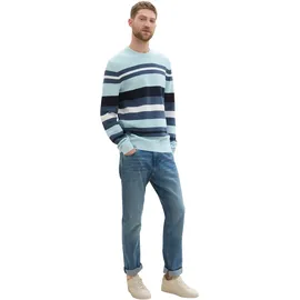 Tom Tailor "Josh", Damen, Gr. 30, Länge 34, blau (clean mid stone blau denim), Denim/Jeans, Obermaterial: 98% Baumwolle, 2% Elasthan, unifarben, slim fit knöchellang, Jeans Slim-fit-Jeans, im Five-Pocket Style