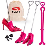 SULPO Schuhspanner - Schuhdehner aus robustem Kunststoff - Schuhweiter, Schuhstrecker für Stiefeln - Hält Schuhe in Form - mti Aufbewahrungstasche & Stiefelständer - Stiefel Clip - Einheitsgröße - Stiefeln Uni