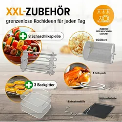GOURMETmaxx Heißluft-Fritteuse Digital - Schwarz