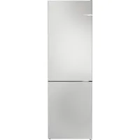Bosch Hausgeräte Serie 4, Freistehende Kühl-Gefrier-Kombination mit Gefrierbereich unten, 186 x 60 cm, Edelstahl-Opti, Kühlschrank Freistehend, Silber
