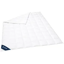 casimum Daunendecke 155x220 cm, extra leichte Sommerdecke, Bettdecke 100% Gänsedaunen, Größe: