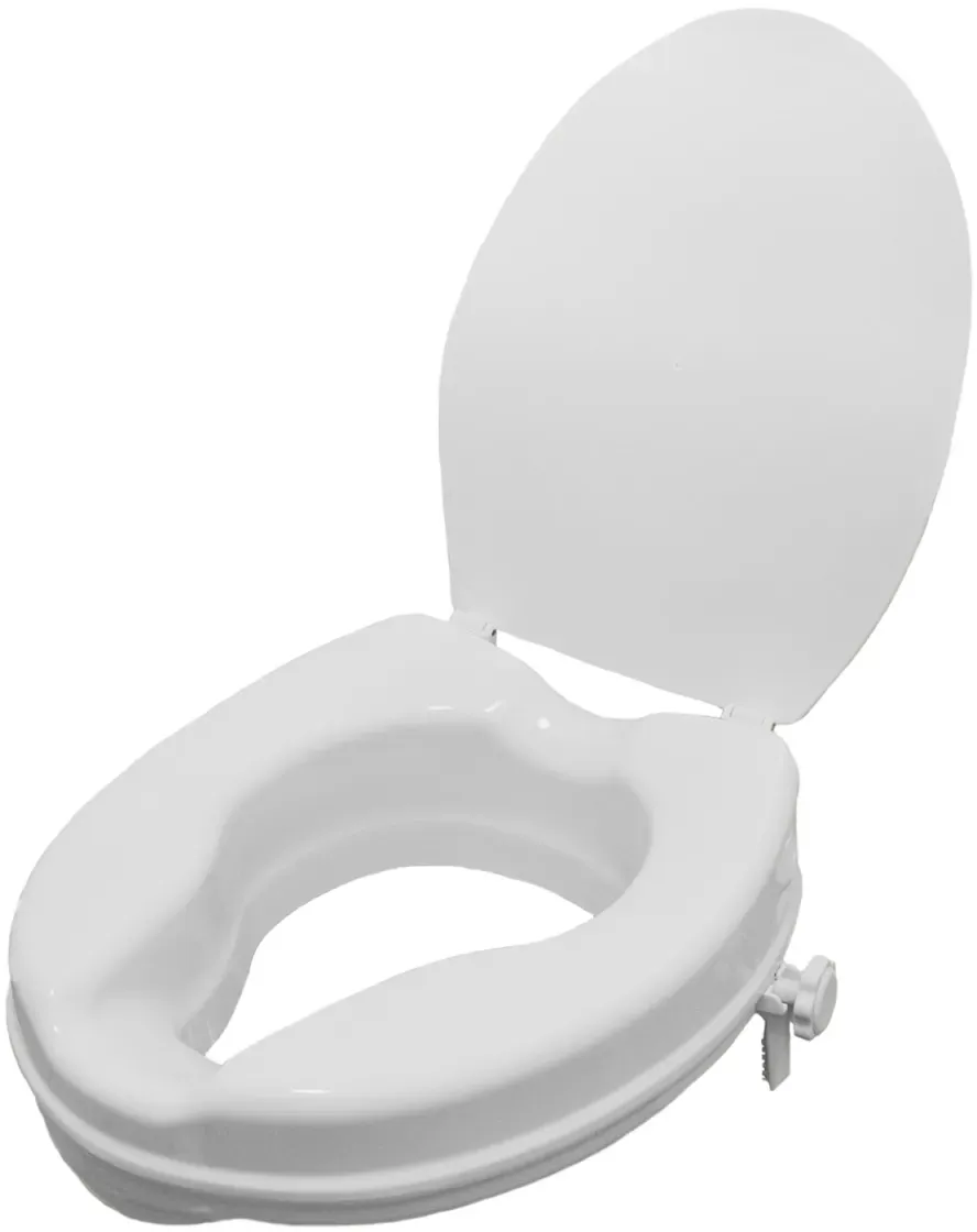 Toilettensitzerhöhung mit Deckel 10 cm 180 kg Traglast Toilettenaufsatz Sitze...