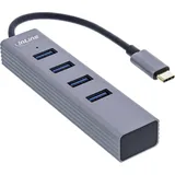 InLine InLine® USB-C 3.2 Multi Hub (4x USB-A 5Gb/s), OTG, Aluminiumgehäuse