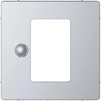 Merten Zentralplatte für Universal Temperaturregler-Einsatz mit Touch-Display Edelstahl System
