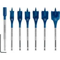 Bosch Flachfräsbohrer-Set 16/18/20/22/25/32 mm 7-tlg.