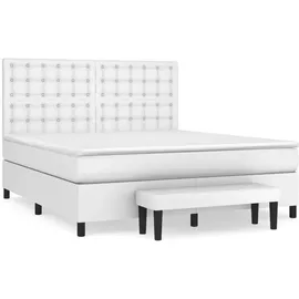 vidaXL Boxspringbett 180 x 200 cm Weiß