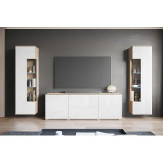 INOSIGN »KENIA«, (Komplett-Set, 3 St.), Vitrinen mit Eckverglasung, hängend und stehend montierbar