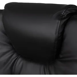 MT MALATEC Bürostuhl mit Fußstütze - schwarz 23286 - Schwarz