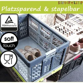 Kinderwelt Klappbox 4 x Stabile Profi-Klappboxen  orange