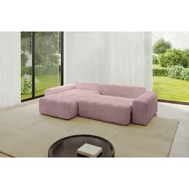 altdecor Ecksofa Cord 2-Sitzer Rosa