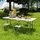 Outsunny Gartentisch Klappbar 180 x 74 x 74 cm Weiß