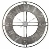 wall-art Wanduhr XL Industrial Ø 50 cm Silber