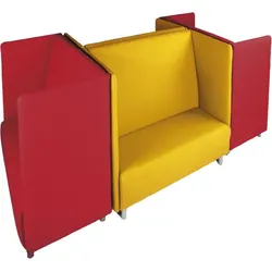 Akustiksofa 4er Set, Bezug Baumwolle, Stofffarbe wählbar