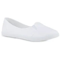 Damen Sportliche Ballerinas in Weiss