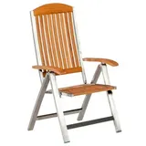Merxx Keros Klappsessel 60 x 118 x 105 cm edelstahl/akazie